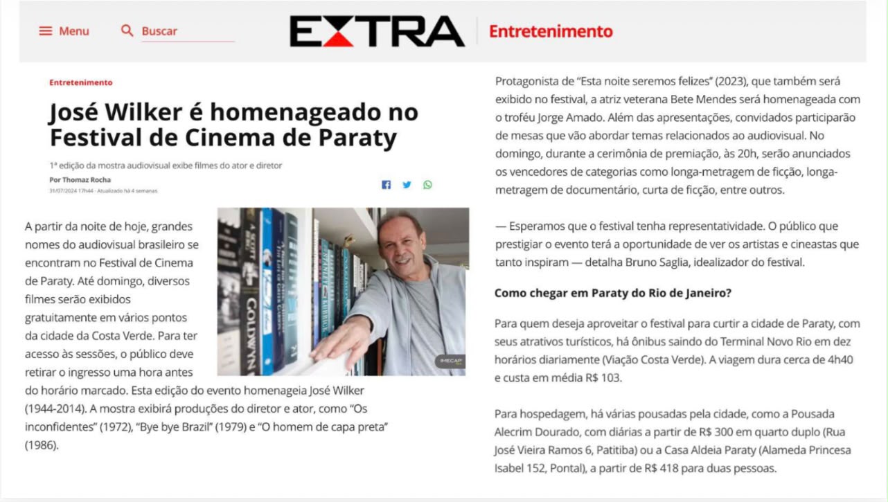 Festival Internacional de Cinema de Paraty na imprensa