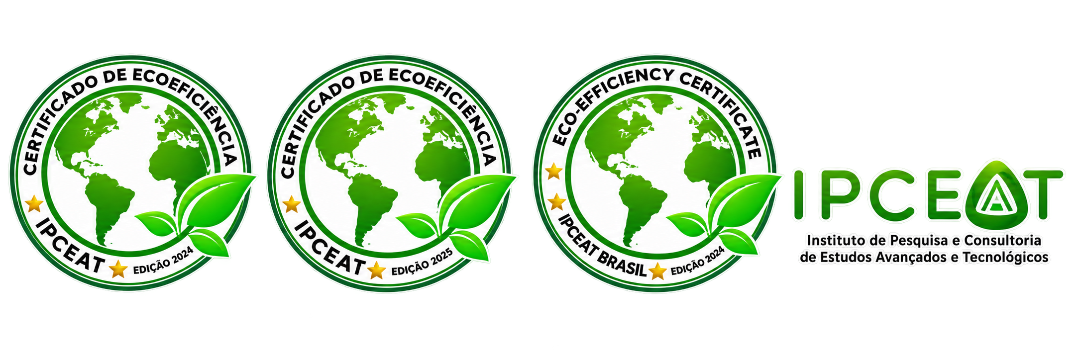 Selos de certificação IPCEAT do Festival Internacional de Cinema de Paraty